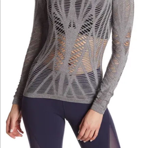ALO Yoga Tops - Alo cut out long sleeve gray top size medium